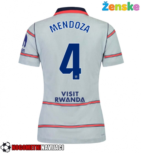 Ženske Nogometnih dresov Atletico Madrid Rodrigo Mendoza #4 Tretji 2026-27 Kratki rokavi Ženske Nogometnih dresov Atletico Madrid Rodrigo Mendoza #4 Tretji 2026-27 Kratki rokavi